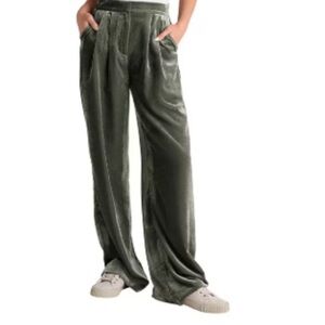 Splendid Irene Velvet High Waist Pleated Trousers NWT